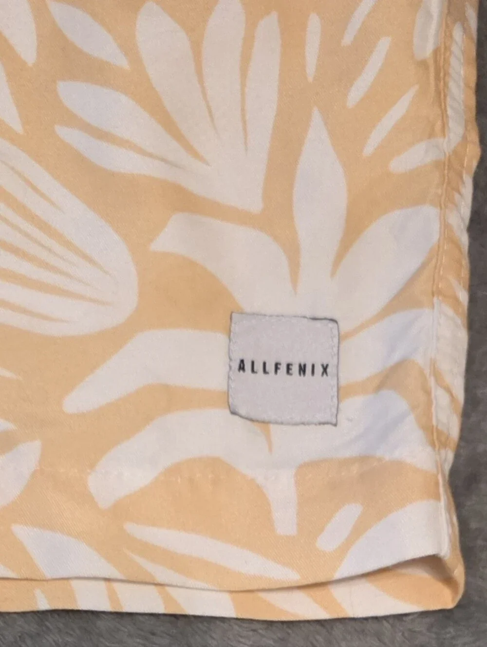 Allfenix Wilo Botanical Swim Shorts Yellow White Size Medium